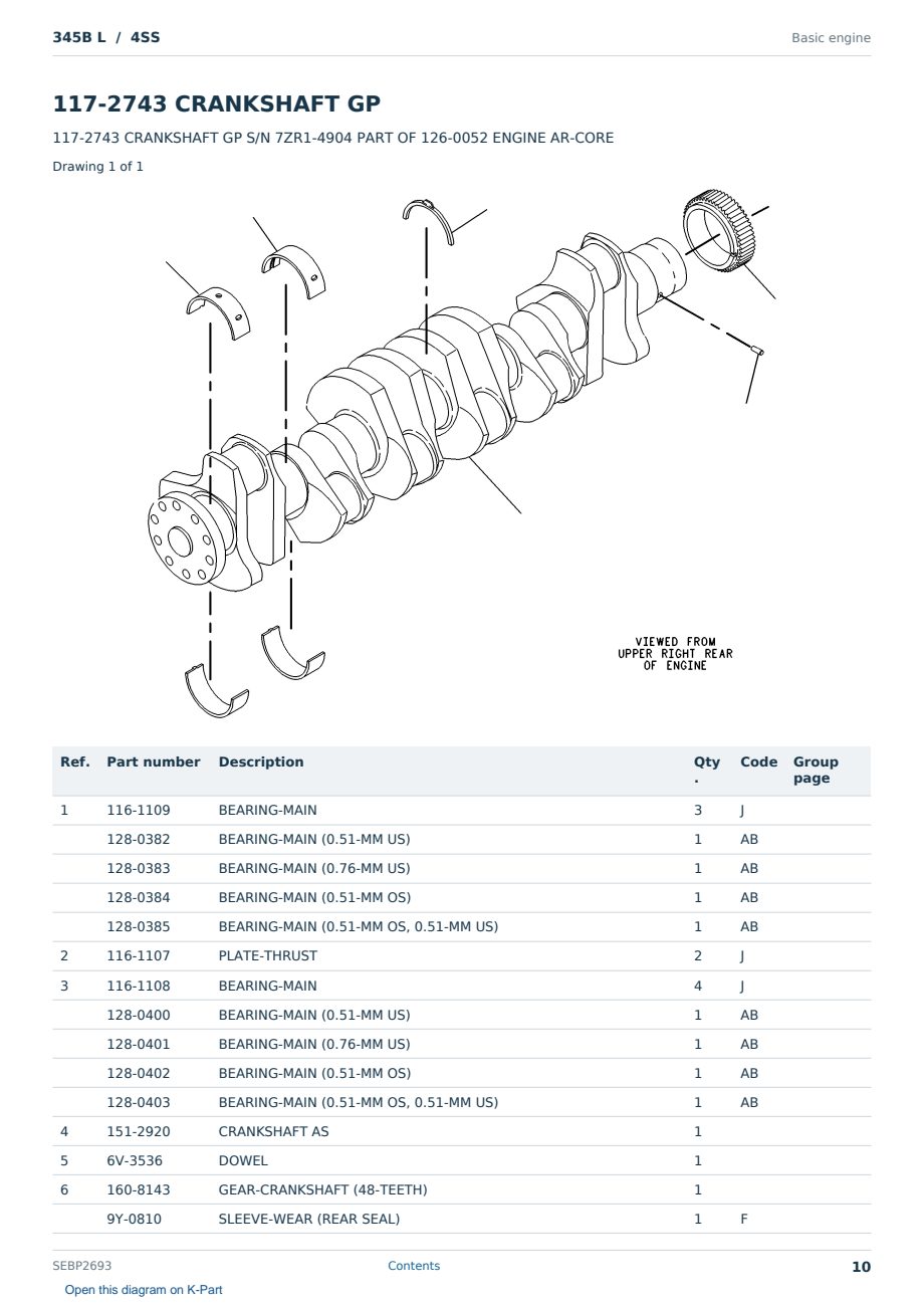 Caterpillar 345B L S/N 4SS Partsbook SEBP2693 (English) - sample page 10 of 10 Caterpillar 345B L S/N 4SS Partsbook SEBP2693 (English) - sample page 10 of 10