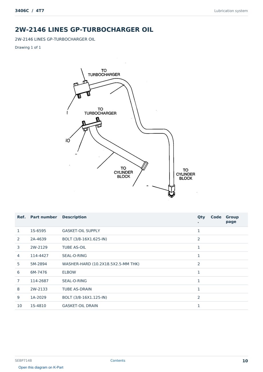 Caterpillar 3406C S/N 4T7 Partsbook SEBP7148 (English) - sample page 10 of 10 Caterpillar 3406C S/N 4T7 Partsbook SEBP7148 (English) - sample page 10 of 10