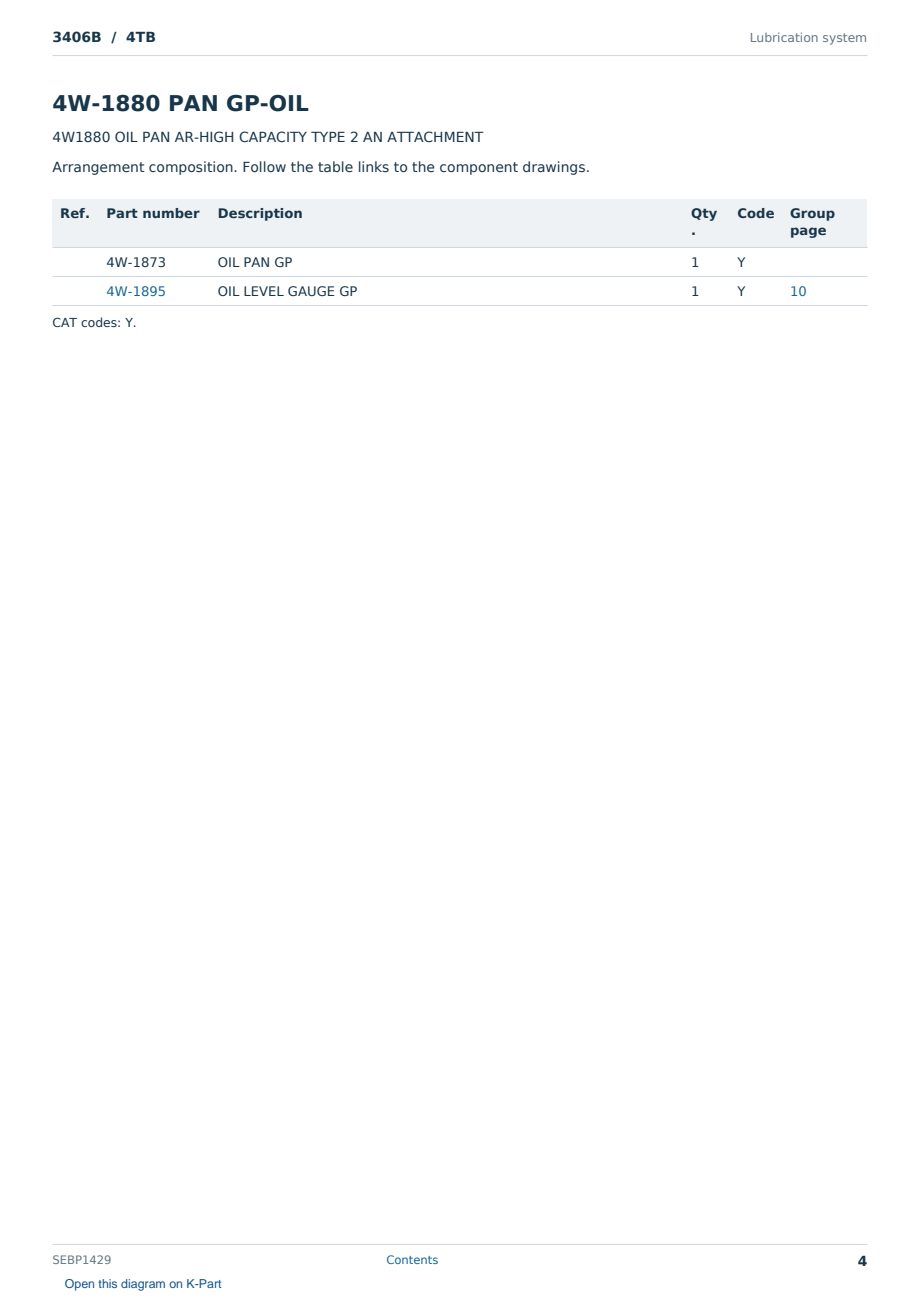 Caterpillar 3406B S/N 4TB Partsbook SEBP1429 (English) - sample page 4 of 10 Caterpillar 3406B S/N 4TB Partsbook SEBP1429 (English) - sample page 4 of 10