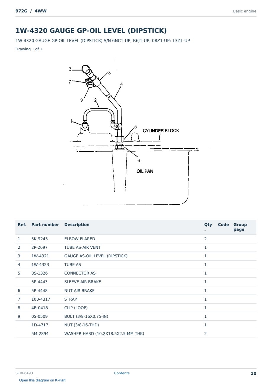 Caterpillar 972G S/N 4WW Partsbook SEBP6493 (English) - sample page 10 of 10 Caterpillar 972G S/N 4WW Partsbook SEBP6493 (English) - sample page 10 of 10