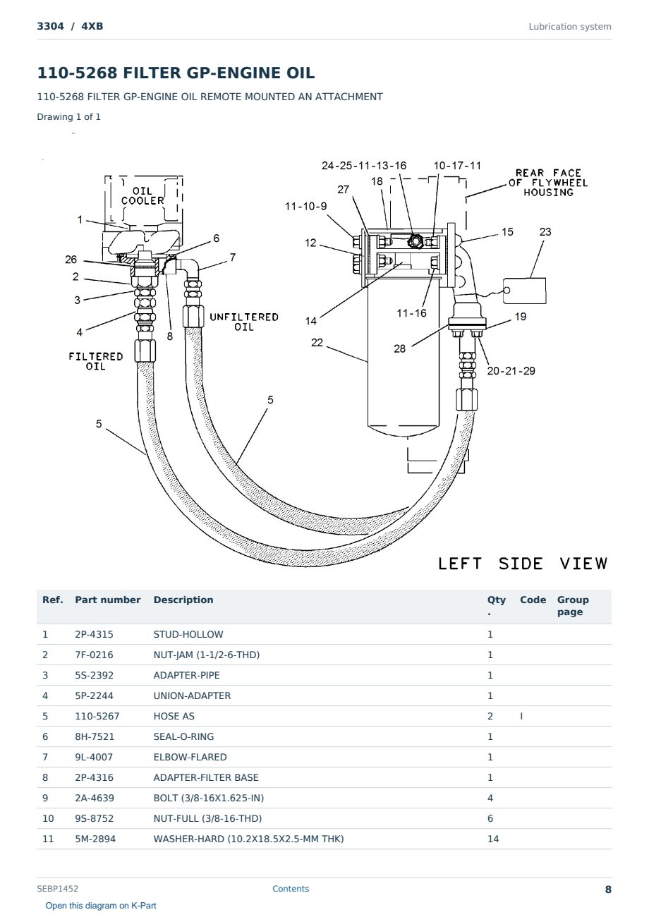Caterpillar 3304 S/N 4XB Partsbook SEBP1452 (English) - sample page 8 of 10 Caterpillar 3304 S/N 4XB Partsbook SEBP1452 (English) - sample page 8 of 10