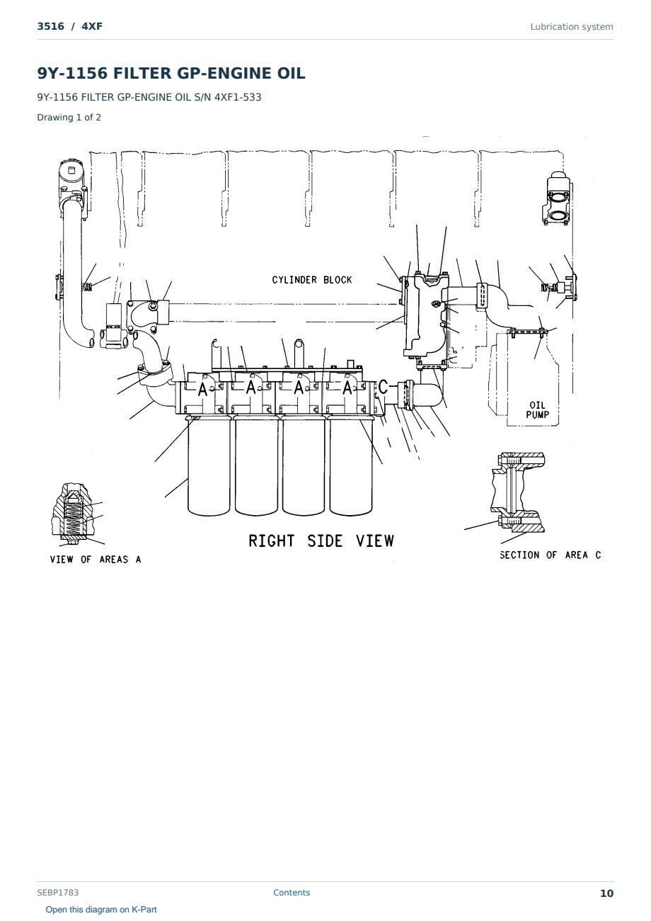 Caterpillar 3516 S/N 4XF Partsbook SEBP1783 (English) - sample page 10 of 10 Caterpillar 3516 S/N 4XF Partsbook SEBP1783 (English) - sample page 10 of 10