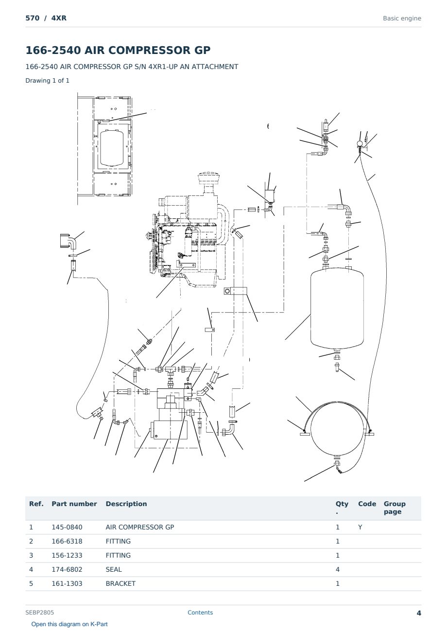 Caterpillar 570 S/N 4XR Partsbook SEBP2805 (English) - sample page 4 of 10 Caterpillar 570 S/N 4XR Partsbook SEBP2805 (English) - sample page 4 of 10