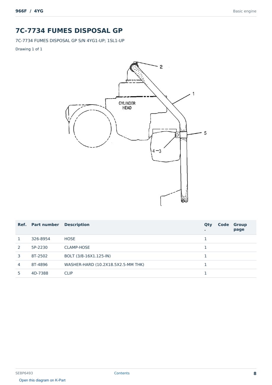 Caterpillar 966F S/N 4YG Partsbook SEBP6493 (English) - sample page 8 of 10 Caterpillar 966F S/N 4YG Partsbook SEBP6493 (English) - sample page 8 of 10