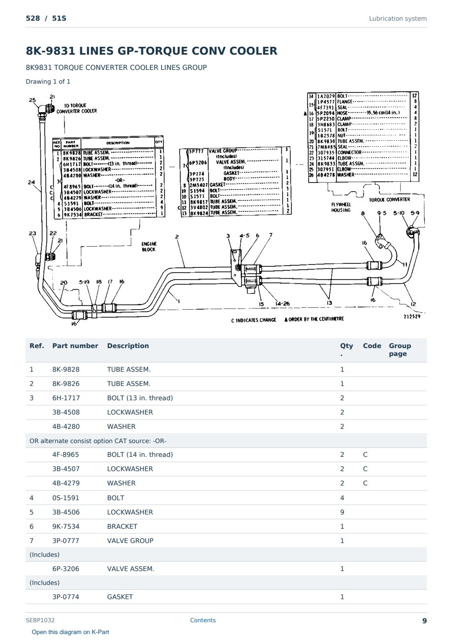Caterpillar 528 S/N 51S Partsbook SEBP1032 (English) - sample page 9 of 10 Caterpillar 528 S/N 51S Partsbook SEBP1032 (English) - sample page 9 of 10