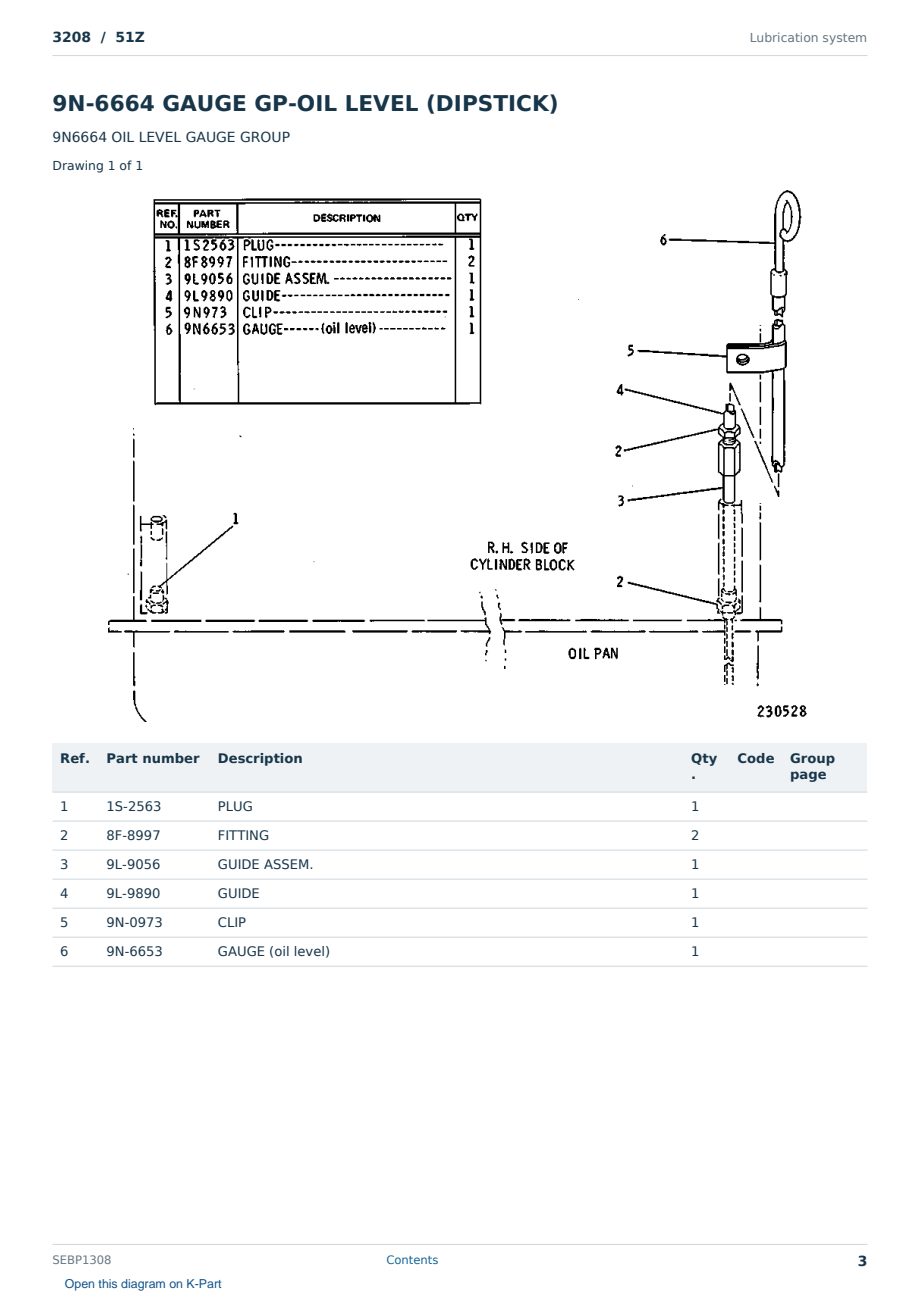Caterpillar 3208 S/N 51Z Partsbook SEBP1308 (English) - sample page 3 of 10 Caterpillar 3208 S/N 51Z Partsbook SEBP1308 (English) - sample page 3 of 10