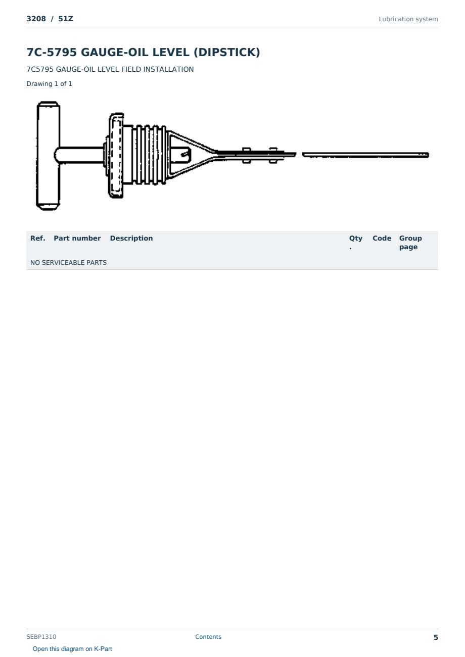Caterpillar 3208 S/N 51Z Partsbook SEBP1310 (English) - sample page 5 of 10 Caterpillar 3208 S/N 51Z Partsbook SEBP1310 (English) - sample page 5 of 10