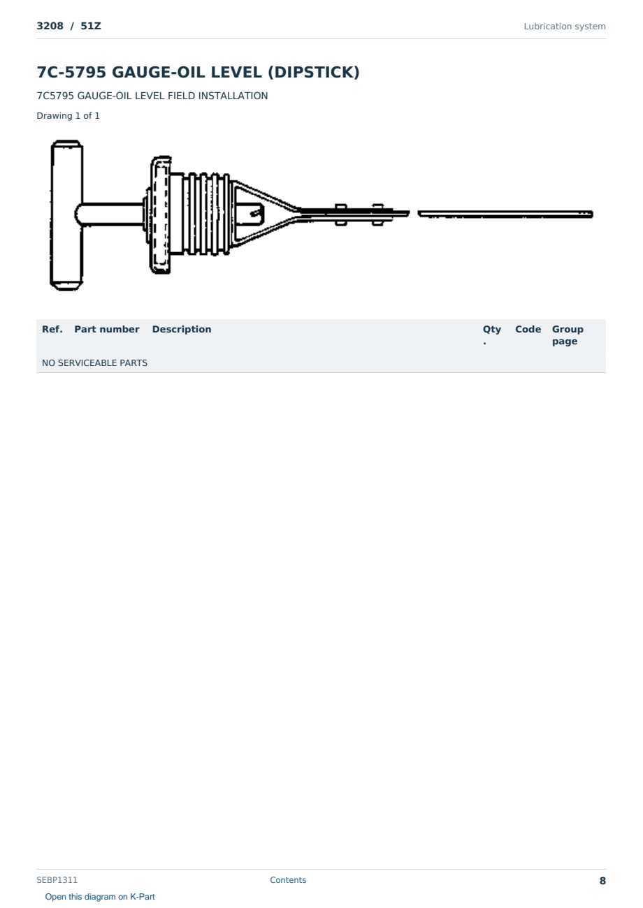Caterpillar 3208 S/N 51Z Partsbook SEBP1311 (English) - sample page 8 of 10 Caterpillar 3208 S/N 51Z Partsbook SEBP1311 (English) - sample page 8 of 10