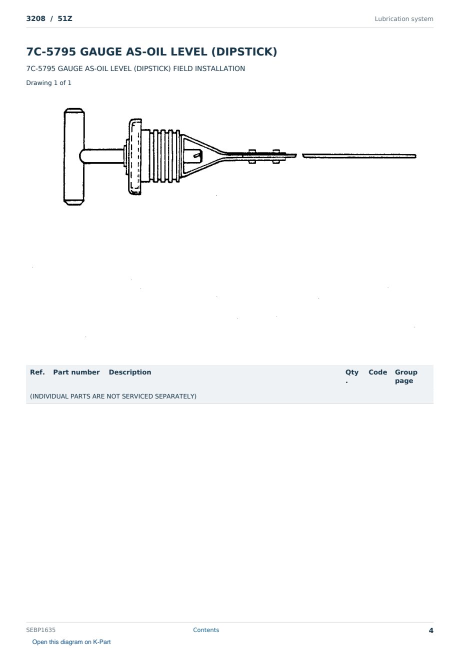 Caterpillar 3208 S/N 51Z Partsbook SEBP1635 (English) - sample page 4 of 10 Caterpillar 3208 S/N 51Z Partsbook SEBP1635 (English) - sample page 4 of 10