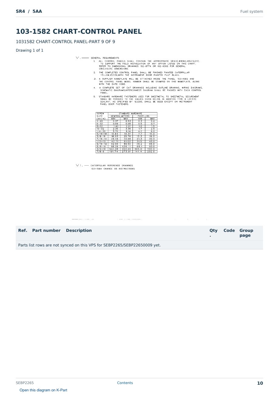 Caterpillar SR4 S/N 5AA Partsbook SEBP2265 (English) - sample page 10 of 10 Caterpillar SR4 S/N 5AA Partsbook SEBP2265 (English) - sample page 10 of 10