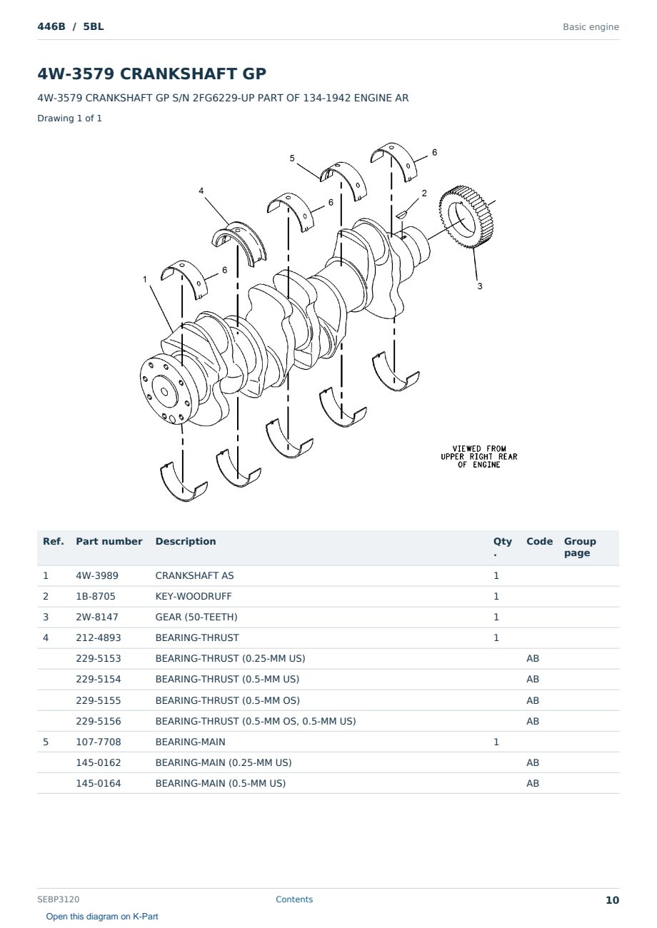 Caterpillar 446B S/N 5BL Partsbook SEBP3120 (English) - sample page 10 of 10 Caterpillar 446B S/N 5BL Partsbook SEBP3120 (English) - sample page 10 of 10