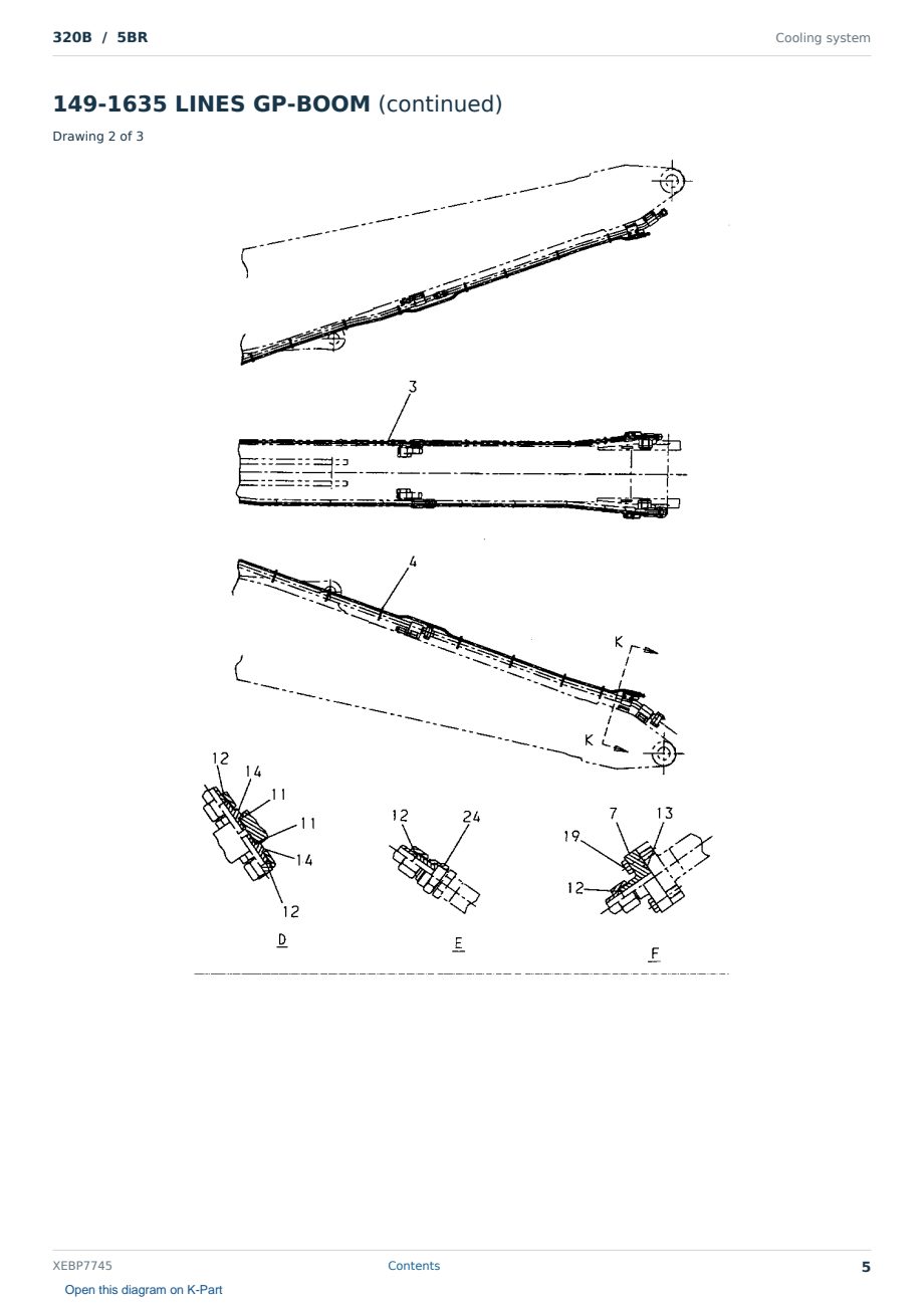 Caterpillar 320B S/N 5BR Partsbook XEBP7745 (English) - sample page 5 of 10 Caterpillar 320B S/N 5BR Partsbook XEBP7745 (English) - sample page 5 of 10