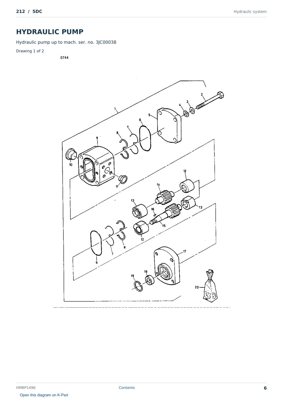Caterpillar 212 S/N 5DC Partsbook HMBP1496 (English) - sample page 6 of 10 Caterpillar 212 S/N 5DC Partsbook HMBP1496 (English) - sample page 6 of 10