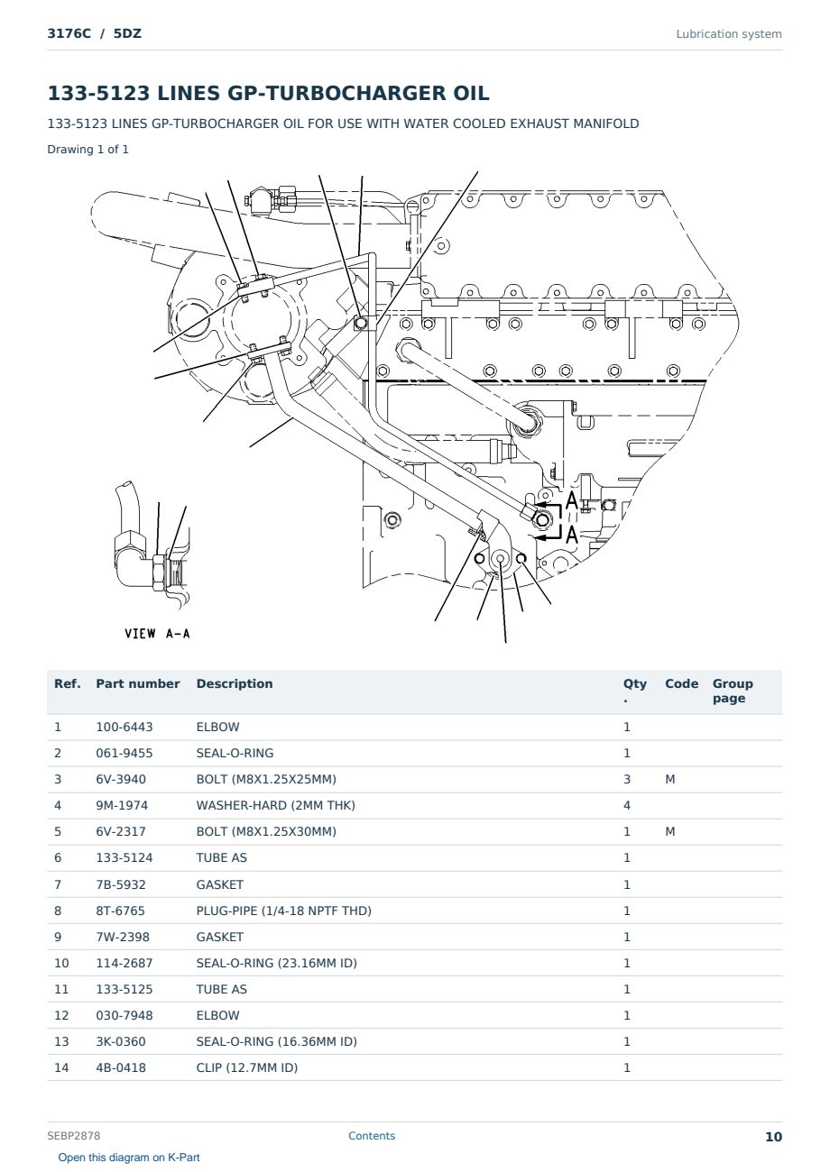 Caterpillar 3176C S/N 5DZ Partsbook SEBP2878 (English) - sample page 10 of 10 Caterpillar 3176C S/N 5DZ Partsbook SEBP2878 (English) - sample page 10 of 10