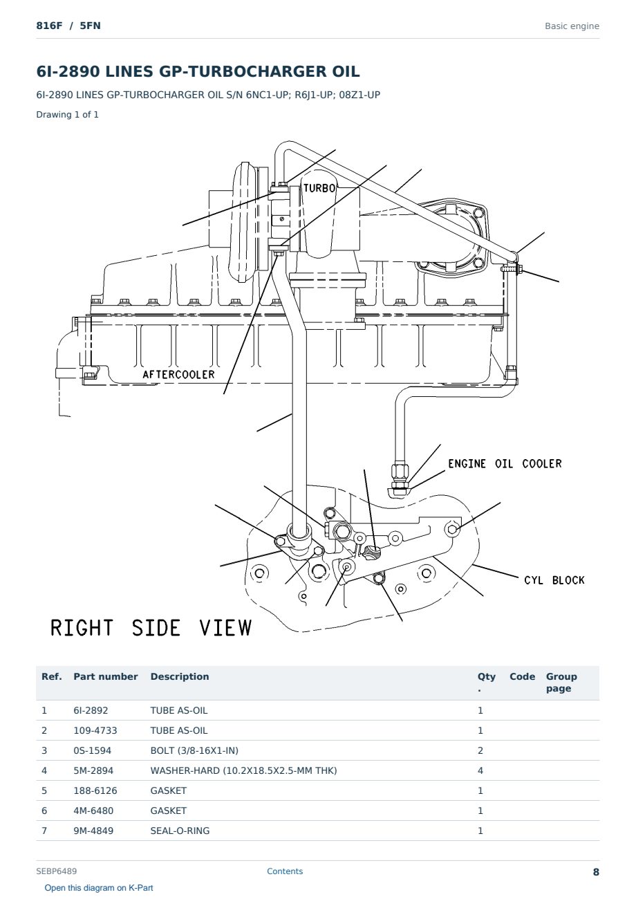 Caterpillar 816F S/N 5FN Partsbook SEBP6489 (English) - sample page 8 of 10 Caterpillar 816F S/N 5FN Partsbook SEBP6489 (English) - sample page 8 of 10