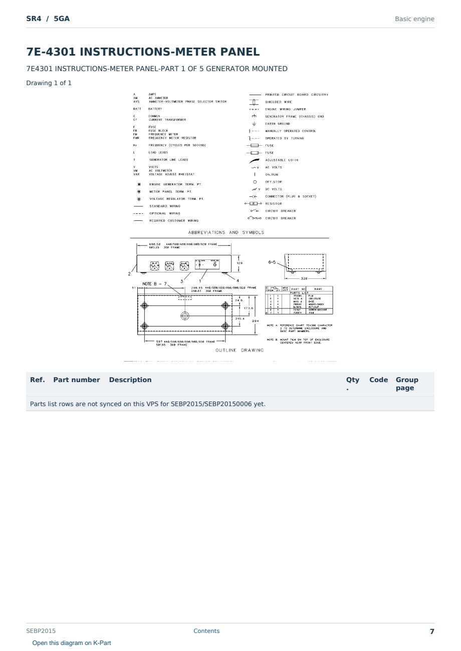Caterpillar SR4 S/N 5GA Partsbook SEBP2015 (English) - sample page 7 of 10 Caterpillar SR4 S/N 5GA Partsbook SEBP2015 (English) - sample page 7 of 10