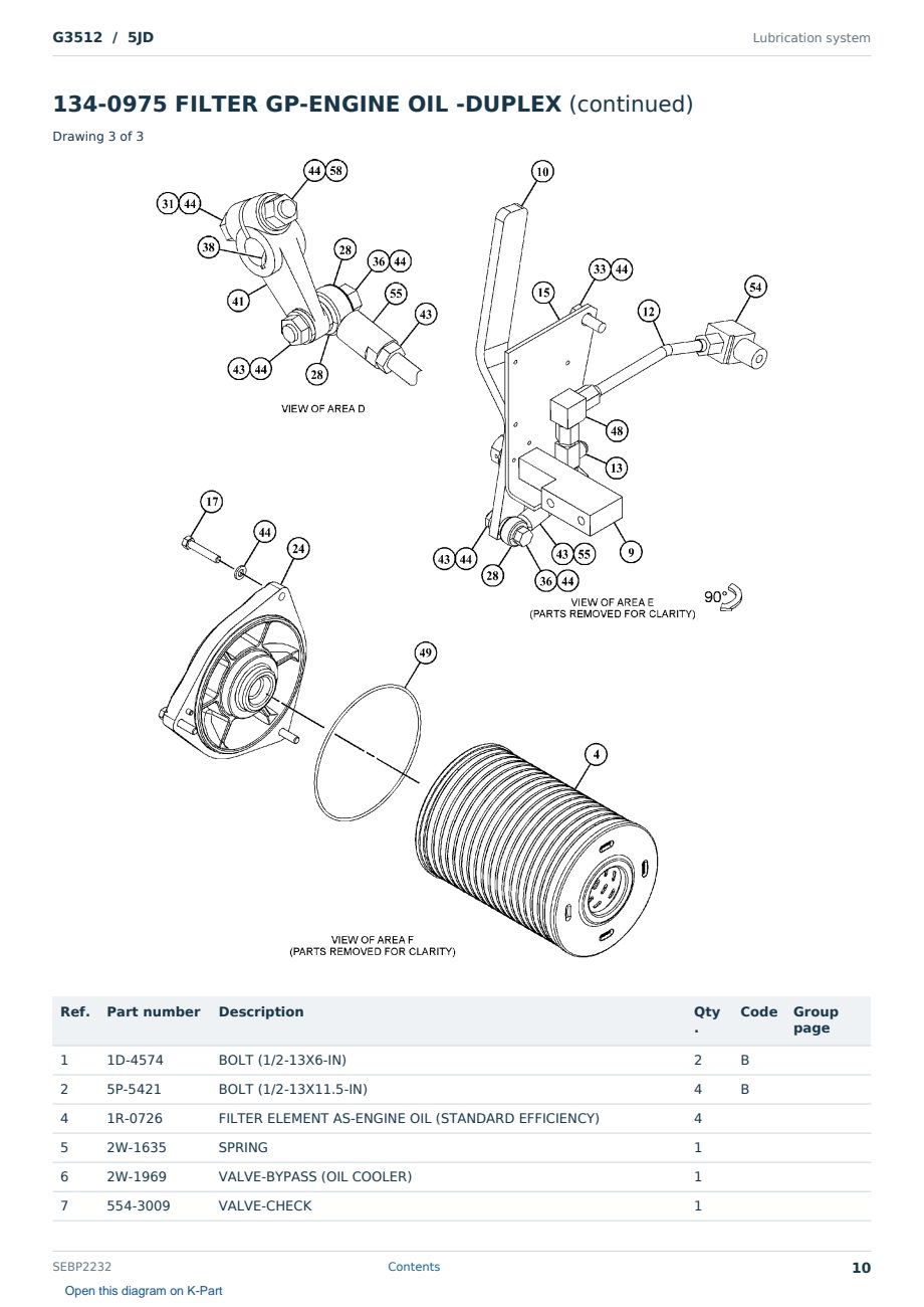 Caterpillar G3512 S/N 5JD Partsbook SEBP2232 (English) - sample page 10 of 10 Caterpillar G3512 S/N 5JD Partsbook SEBP2232 (English) - sample page 10 of 10