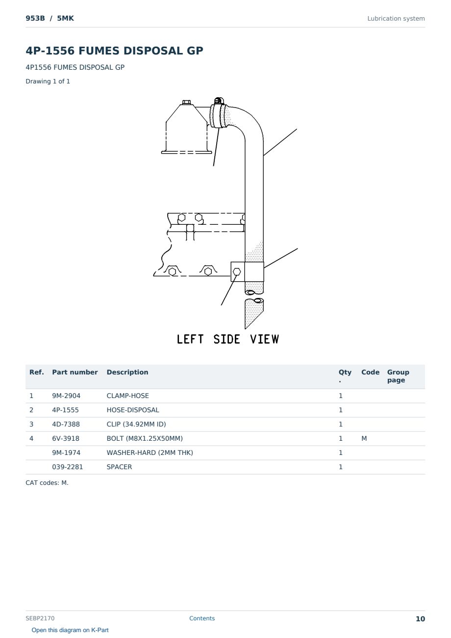 Caterpillar 953B S/N 5MK Partsbook SEBP2170 (English) - sample page 10 of 10 Caterpillar 953B S/N 5MK Partsbook SEBP2170 (English) - sample page 10 of 10
