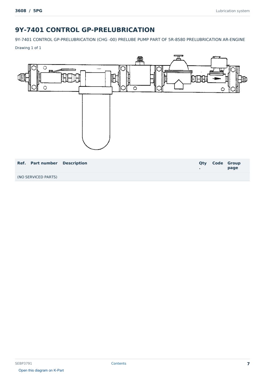 Caterpillar 3608 S/N 5PG Partsbook SEBP3791 (English) - sample page 7 of 10 Caterpillar 3608 S/N 5PG Partsbook SEBP3791 (English) - sample page 7 of 10