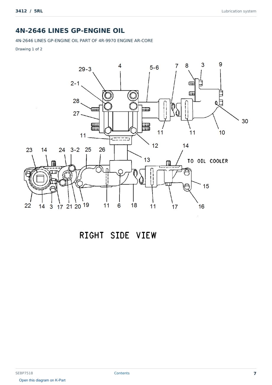 Caterpillar 3412 S/N 5RL Partsbook SEBP7518 (English) - sample page 7 of 10 Caterpillar 3412 S/N 5RL Partsbook SEBP7518 (English) - sample page 7 of 10