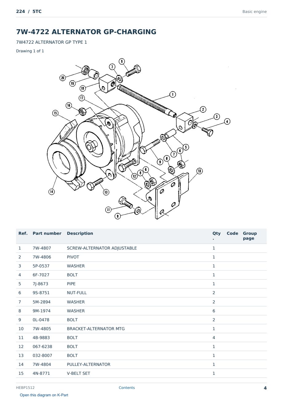 Caterpillar 224 S/N 5TC Partsbook HEBP1512 (English) - sample page 4 of 10 Caterpillar 224 S/N 5TC Partsbook HEBP1512 (English) - sample page 4 of 10