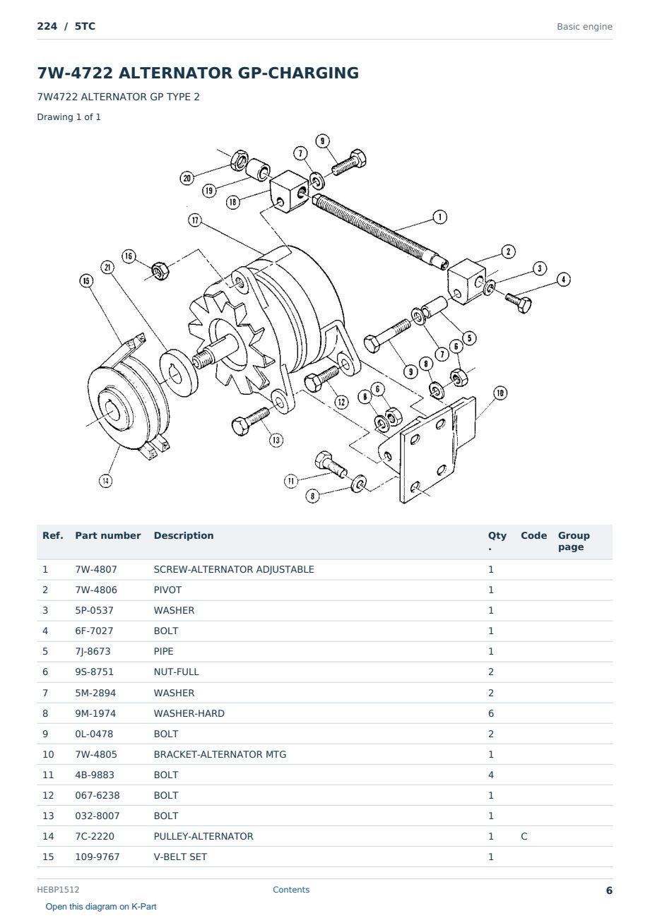 Caterpillar 224 S/N 5TC Partsbook HEBP1512 (English) - sample page 6 of 10 Caterpillar 224 S/N 5TC Partsbook HEBP1512 (English) - sample page 6 of 10