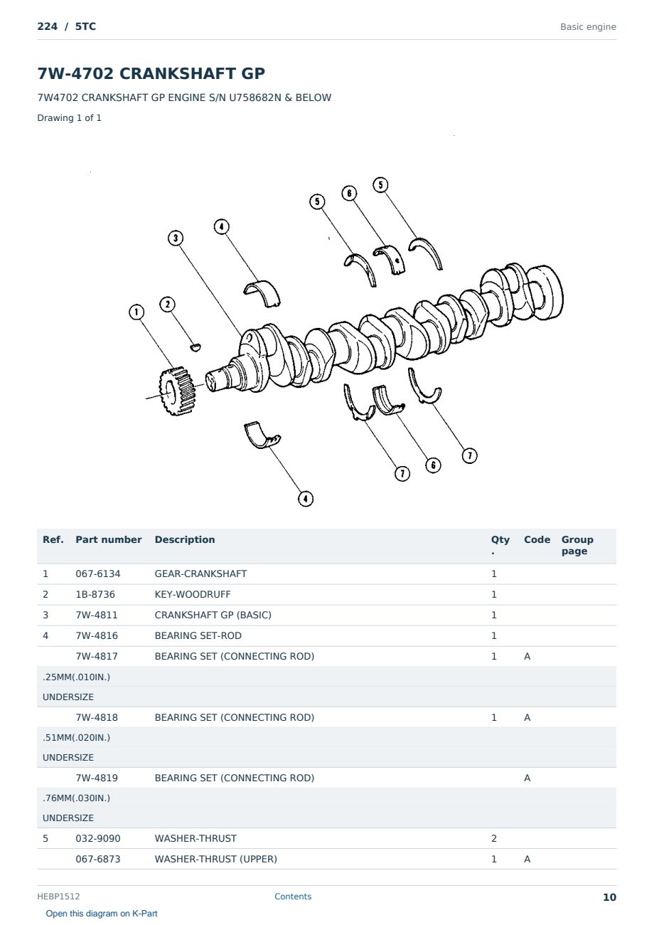 Caterpillar 224 S/N 5TC Partsbook HEBP1512 (English) - sample page 10 of 10 Caterpillar 224 S/N 5TC Partsbook HEBP1512 (English) - sample page 10 of 10