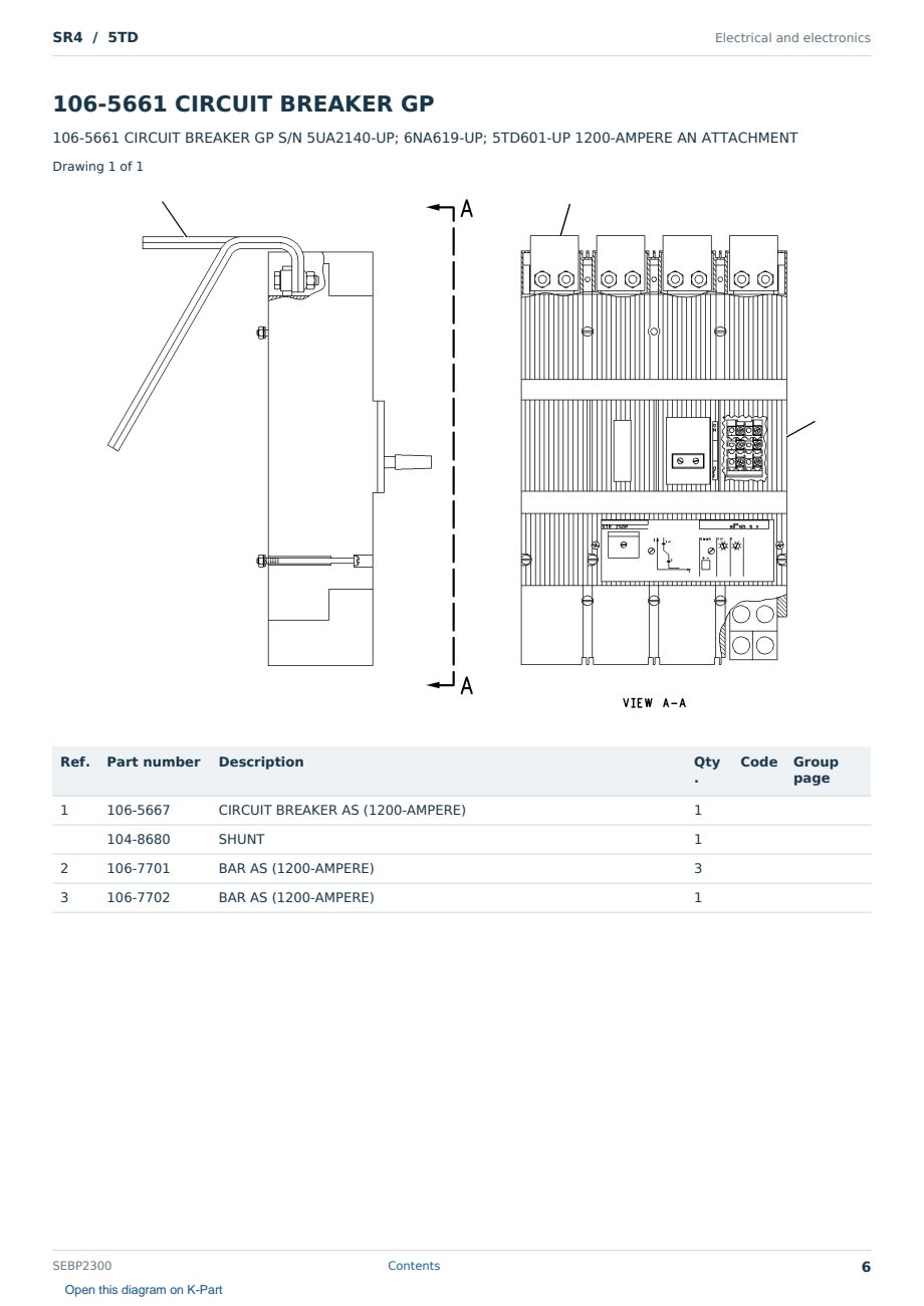 Caterpillar SR4 S/N 5TD Partsbook SEBP2300 (English) - sample page 6 of 10 Caterpillar SR4 S/N 5TD Partsbook SEBP2300 (English) - sample page 6 of 10