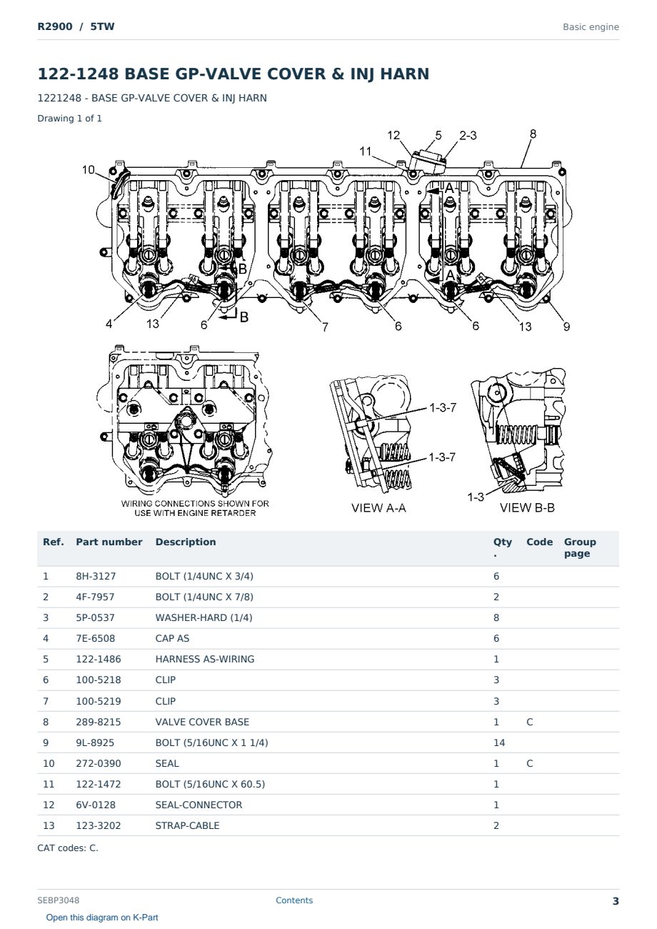 Caterpillar R2900 S/N 5TW Partsbook SEBP3048 (English) - sample page 3 of 10 Caterpillar R2900 S/N 5TW Partsbook SEBP3048 (English) - sample page 3 of 10