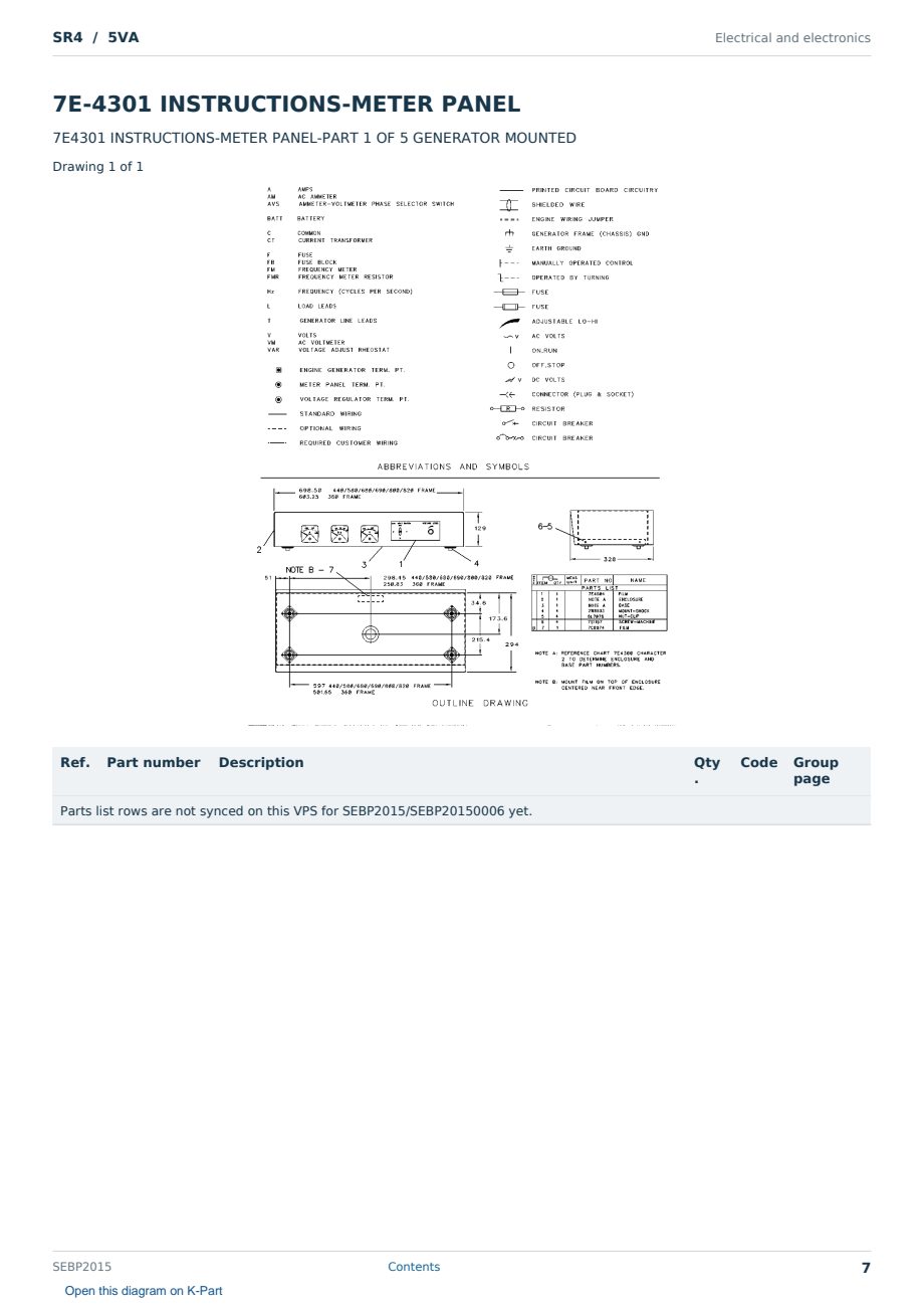 Caterpillar SR4 S/N 5VA Partsbook SEBP2015 (English) - sample page 7 of 10 Caterpillar SR4 S/N 5VA Partsbook SEBP2015 (English) - sample page 7 of 10