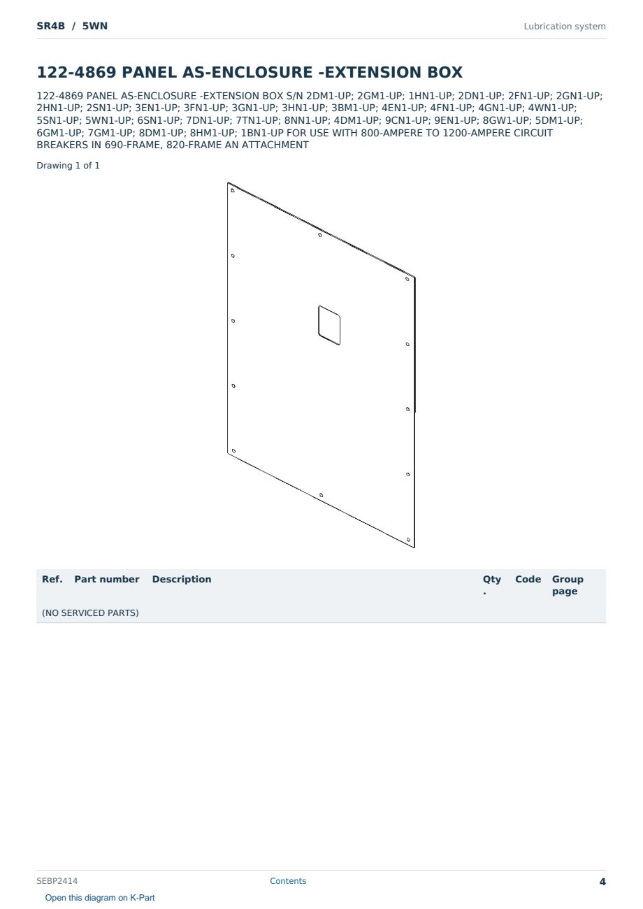 Caterpillar SR4B S/N 5WN Partsbook SEBP2414 (English) - sample page 4 of 10 Caterpillar SR4B S/N 5WN Partsbook SEBP2414 (English) - sample page 4 of 10