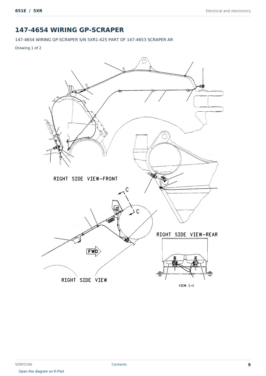 Caterpillar 651E S/N 5XR Partsbook SEBP2596 (English) - sample page 9 of 10 Caterpillar 651E S/N 5XR Partsbook SEBP2596 (English) - sample page 9 of 10