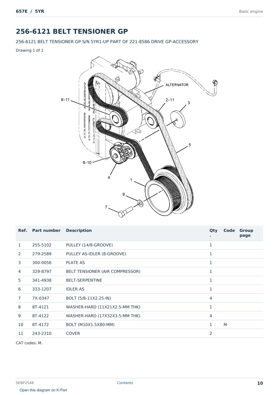 Caterpillar 657E S/N 5YR Partsbook SEBP2546 (English) - sample page 10 of 10 Caterpillar 657E S/N 5YR Partsbook SEBP2546 (English) - sample page 10 of 10
