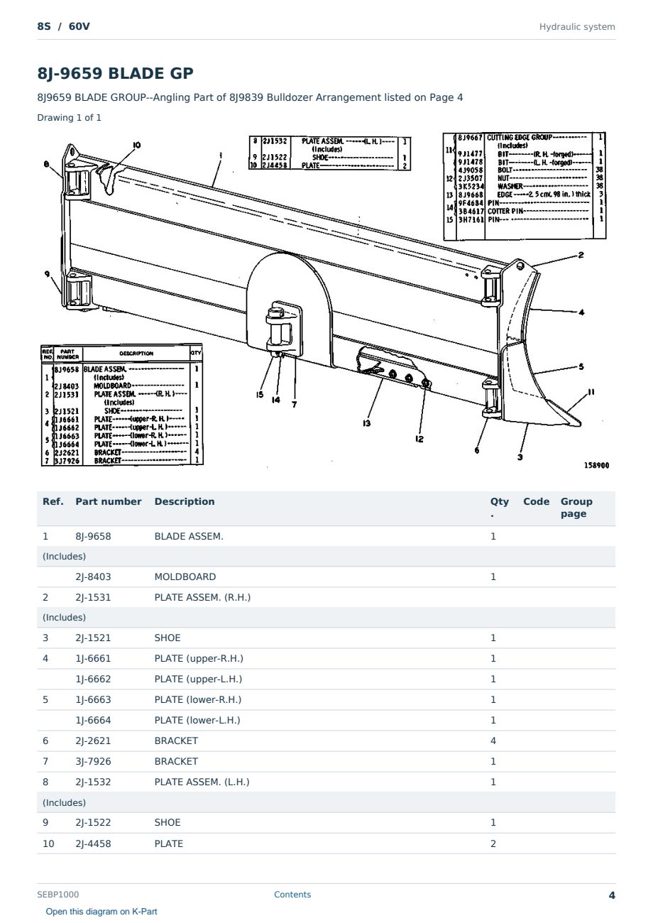 Caterpillar 8S S/N 60V Partsbook SEBP1000 (English) - sample page 4 of 10 Caterpillar 8S S/N 60V Partsbook SEBP1000 (English) - sample page 4 of 10
