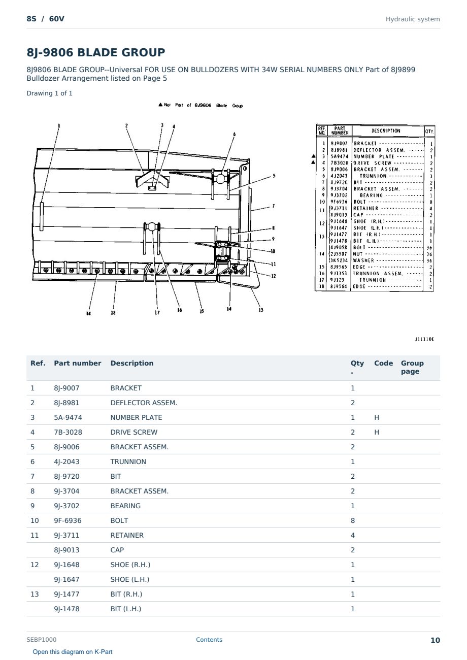 Caterpillar 8S S/N 60V Partsbook SEBP1000 (English) - sample page 10 of 10 Caterpillar 8S S/N 60V Partsbook SEBP1000 (English) - sample page 10 of 10