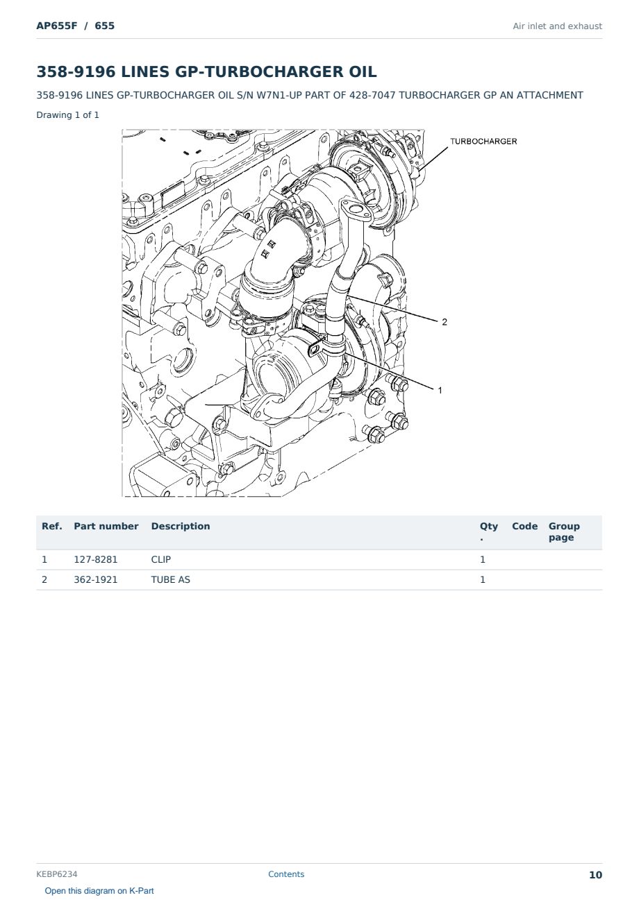 Caterpillar AP655F S/N 655 Partsbook KEBP6234 (English) - sample page 10 of 10 Caterpillar AP655F S/N 655 Partsbook KEBP6234 (English) - sample page 10 of 10