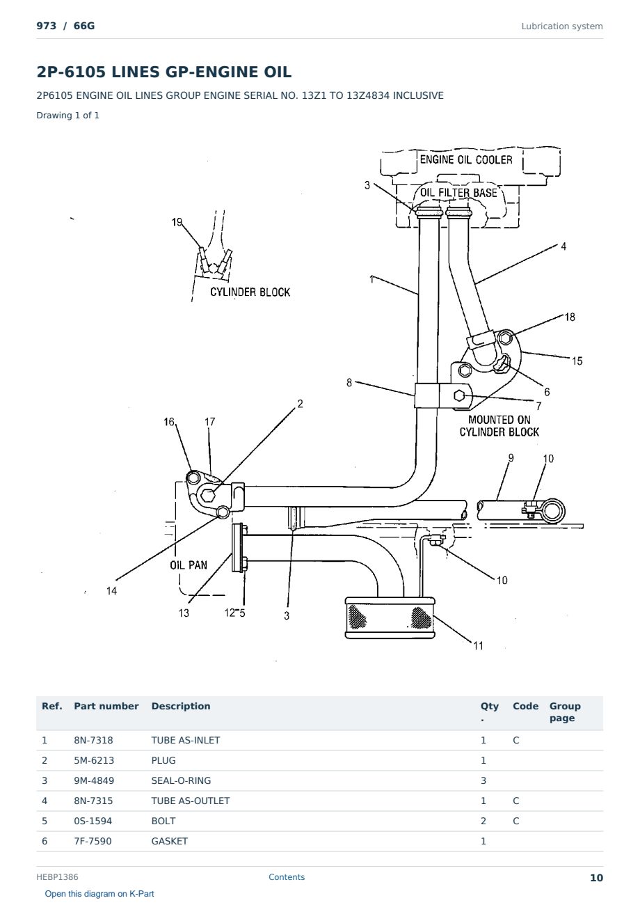 Caterpillar 973 S/N 66G Partsbook HEBP1386 (English) - sample page 10 of 10 Caterpillar 973 S/N 66G Partsbook HEBP1386 (English) - sample page 10 of 10