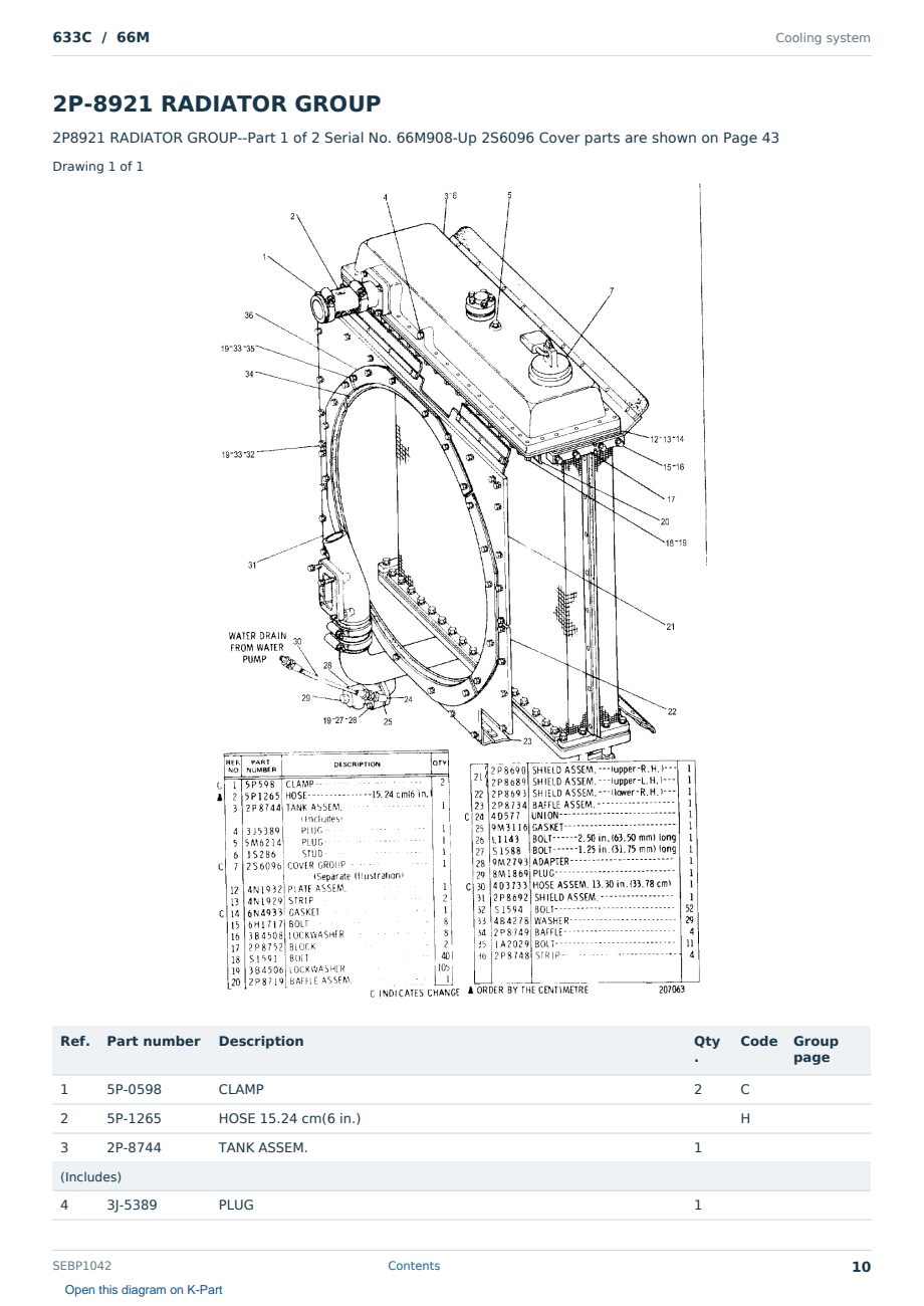Caterpillar 633C S/N 66M Partsbook SEBP1042 (English) - sample page 10 of 10 Caterpillar 633C S/N 66M Partsbook SEBP1042 (English) - sample page 10 of 10