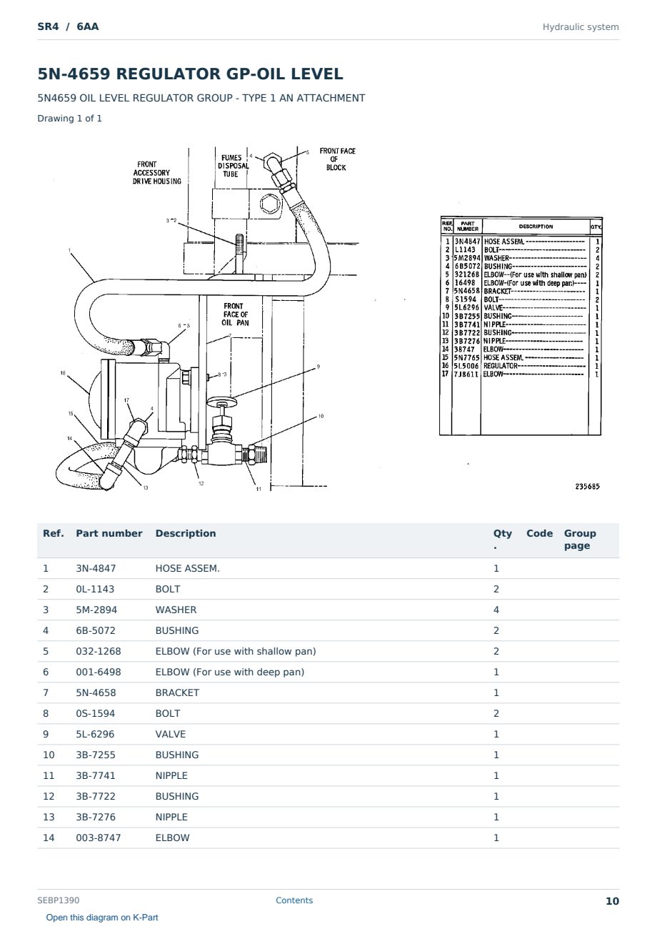 Caterpillar SR4 S/N 6AA Partsbook SEBP1390 (English) - sample page 10 of 10 Caterpillar SR4 S/N 6AA Partsbook SEBP1390 (English) - sample page 10 of 10