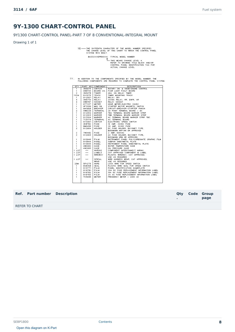 Caterpillar 3114 S/N 6AF Partsbook SEBP1800 (English) - sample page 8 of 10 Caterpillar 3114 S/N 6AF Partsbook SEBP1800 (English) - sample page 8 of 10