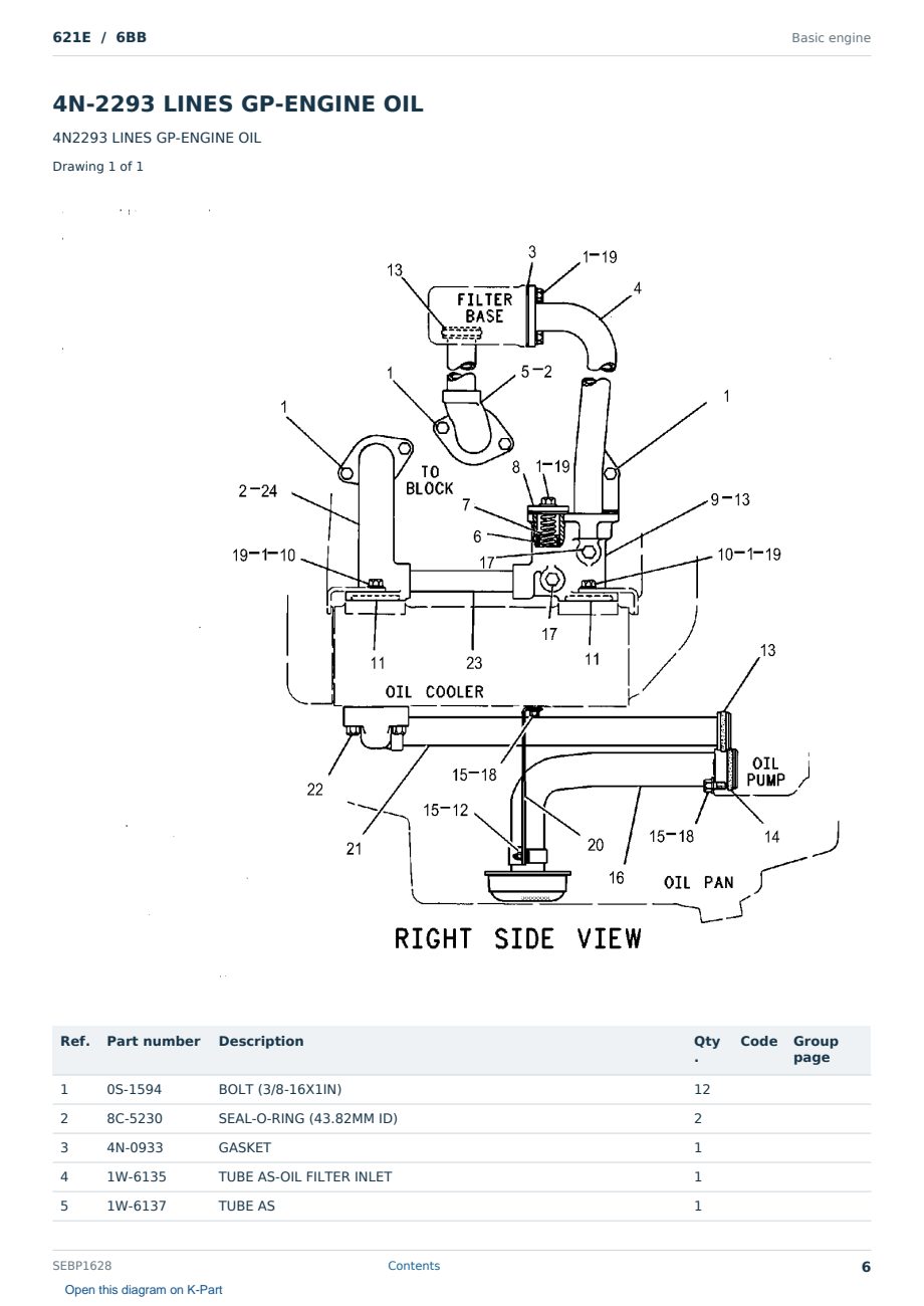 Caterpillar 621E S/N 6BB Partsbook SEBP1628 (English) - sample page 6 of 10 Caterpillar 621E S/N 6BB Partsbook SEBP1628 (English) - sample page 6 of 10