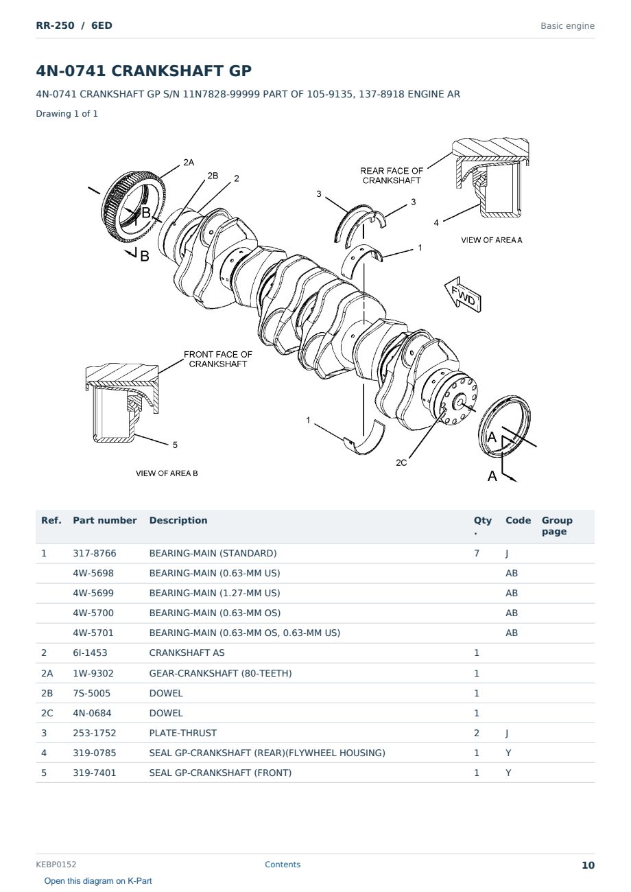 Caterpillar RR-250 S/N 6ED Partsbook KEBP0152 (English) - sample page 10 of 10 Caterpillar RR-250 S/N 6ED Partsbook KEBP0152 (English) - sample page 10 of 10