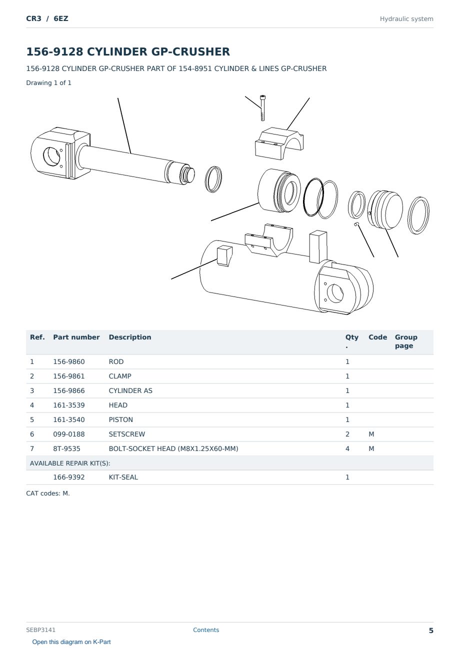 Caterpillar CR3 S/N 6EZ Partsbook SEBP3141 (English) - sample page 5 of 10 Caterpillar CR3 S/N 6EZ Partsbook SEBP3141 (English) - sample page 5 of 10