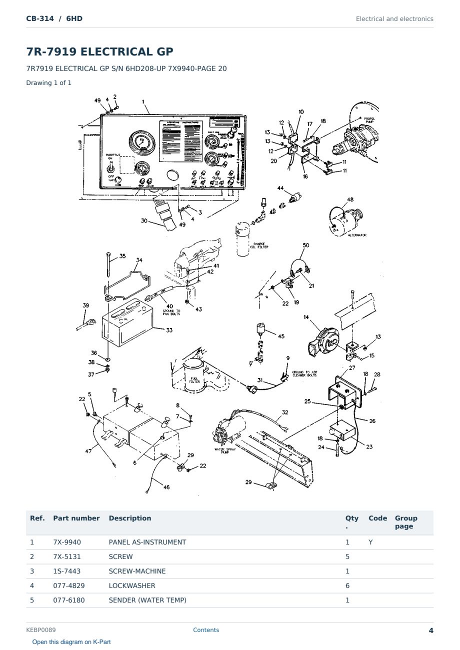 Caterpillar CB-314 S/N 6HD Partsbook KEBP0089 (English) - sample page 4 of 10 Caterpillar CB-314 S/N 6HD Partsbook KEBP0089 (English) - sample page 4 of 10