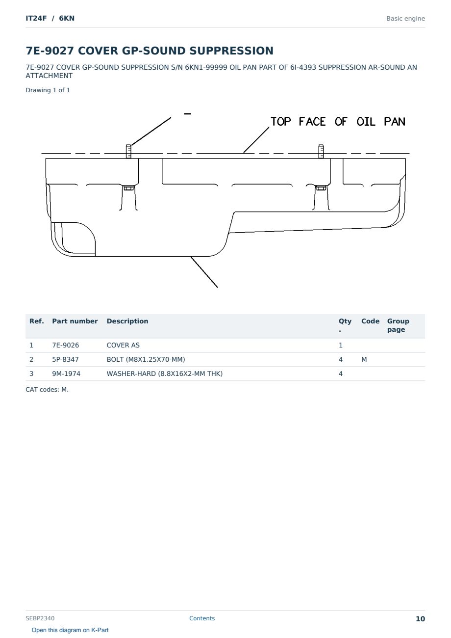 Caterpillar IT24F S/N 6KN Partsbook SEBP2340 (English) - sample page 10 of 10 Caterpillar IT24F S/N 6KN Partsbook SEBP2340 (English) - sample page 10 of 10