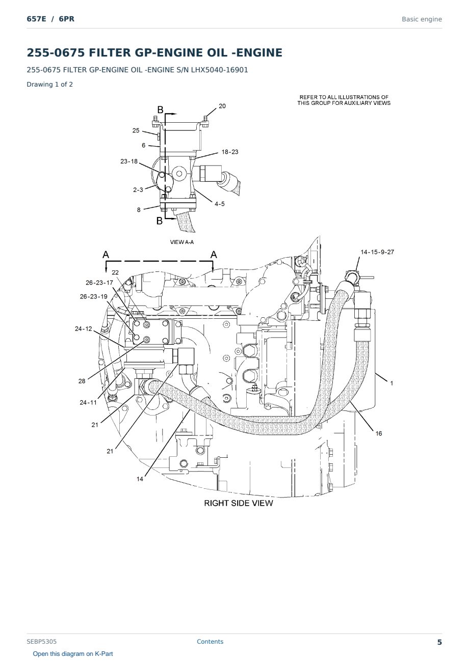 Caterpillar 657E S/N 6PR Partsbook SEBP5305 (English) - sample page 5 of 10 Caterpillar 657E S/N 6PR Partsbook SEBP5305 (English) - sample page 5 of 10