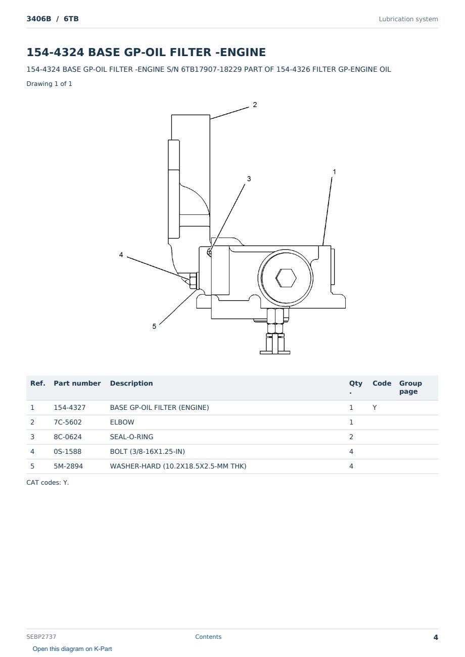 Caterpillar 3406B S/N 6TB Partsbook SEBP2737 (English) - sample page 4 of 10 Caterpillar 3406B S/N 6TB Partsbook SEBP2737 (English) - sample page 4 of 10
