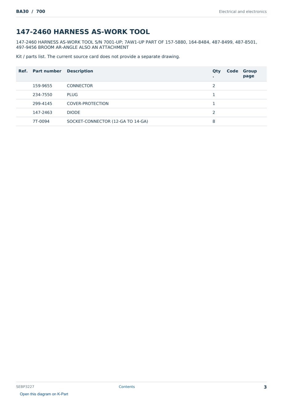 Caterpillar BA30 S/N 700 Partsbook SEBP3227 (English) - sample page 3 of 10 Caterpillar BA30 S/N 700 Partsbook SEBP3227 (English) - sample page 3 of 10