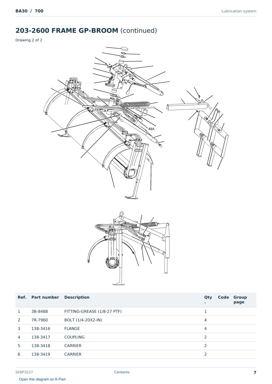 Caterpillar BA30 S/N 700 Partsbook SEBP3227 (English) - sample page 7 of 10 Caterpillar BA30 S/N 700 Partsbook SEBP3227 (English) - sample page 7 of 10