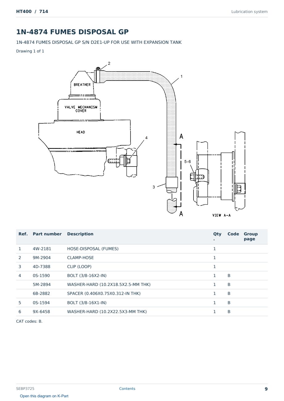 Caterpillar HT400 S/N 714 Partsbook SEBP3725 (English) - sample page 9 of 10 Caterpillar HT400 S/N 714 Partsbook SEBP3725 (English) - sample page 9 of 10